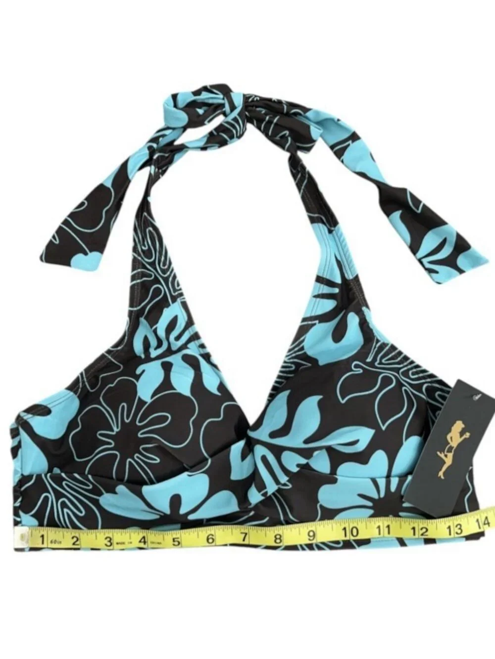 Sopliagon Women High Waist Bikini Set Halter Floral Print Two Piece NWT Size M